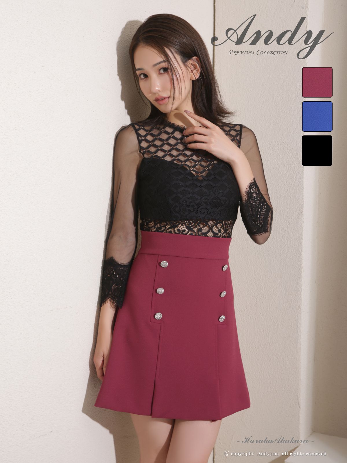 Andy アンディ 高級キャバドレスのカラーバリエーション画像1