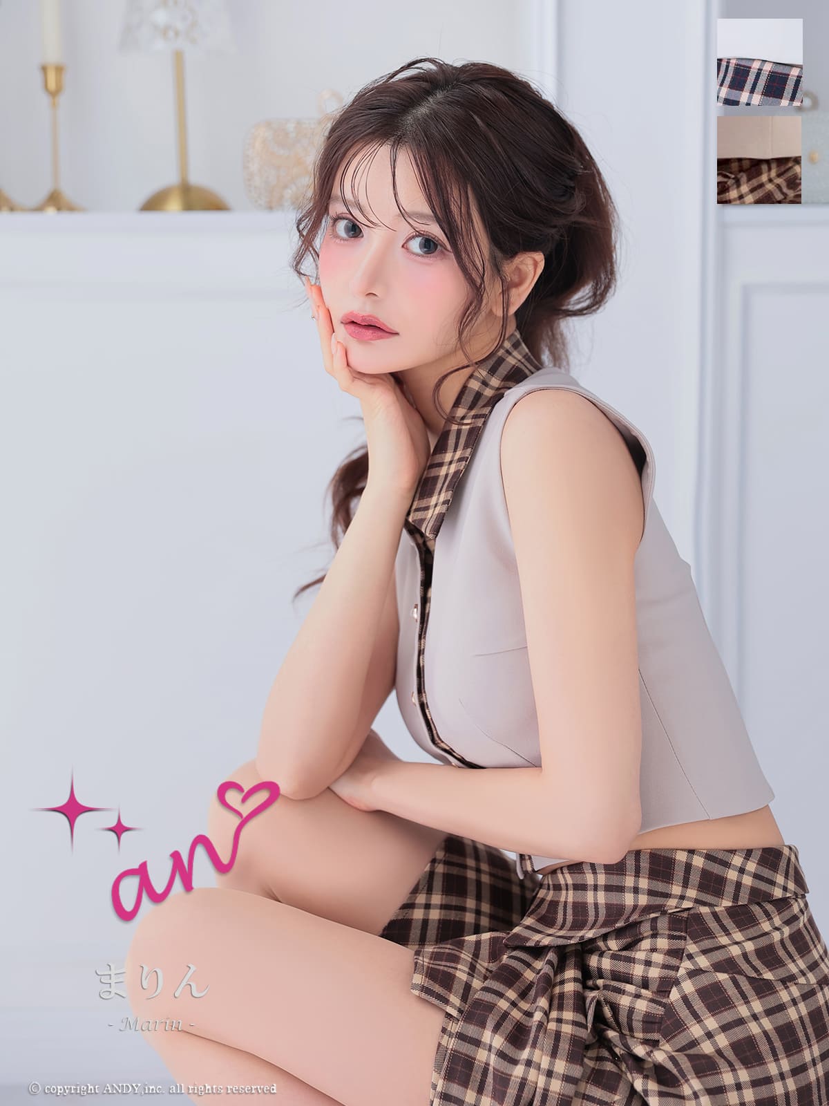 An アン 高級キャバドレスのカラーバリエーション画像1