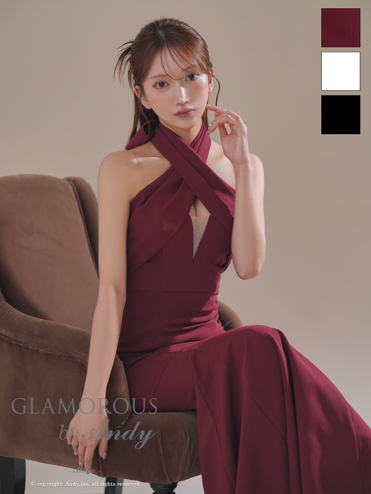 Andy アンディ GLAMOROUS グラマラス 高級キャバドレスのカラーバリエーション画像1