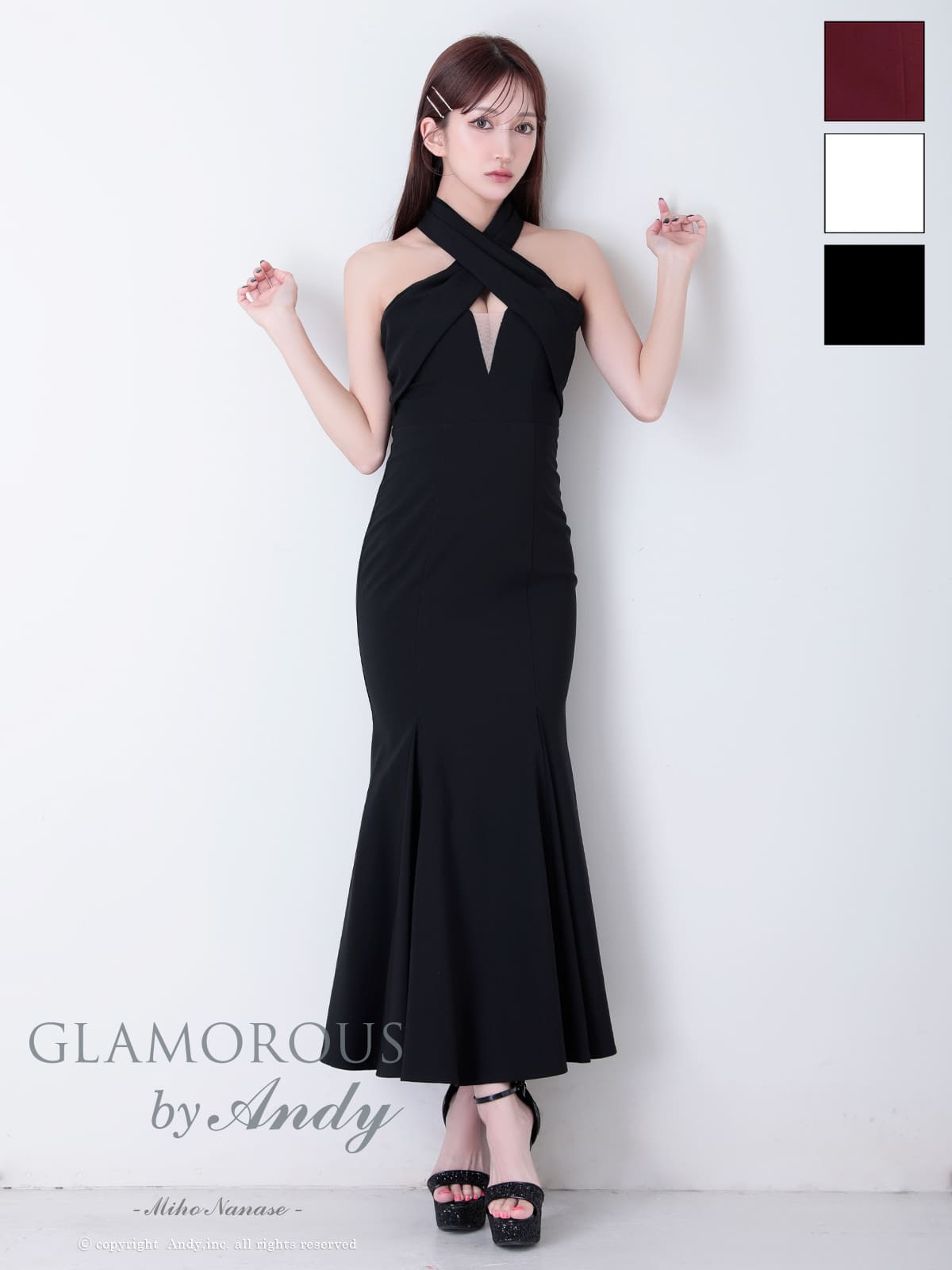 Andy アンディ GLAMOROUS グラマラス 高級キャバドレスのカラーバリエーション画像3