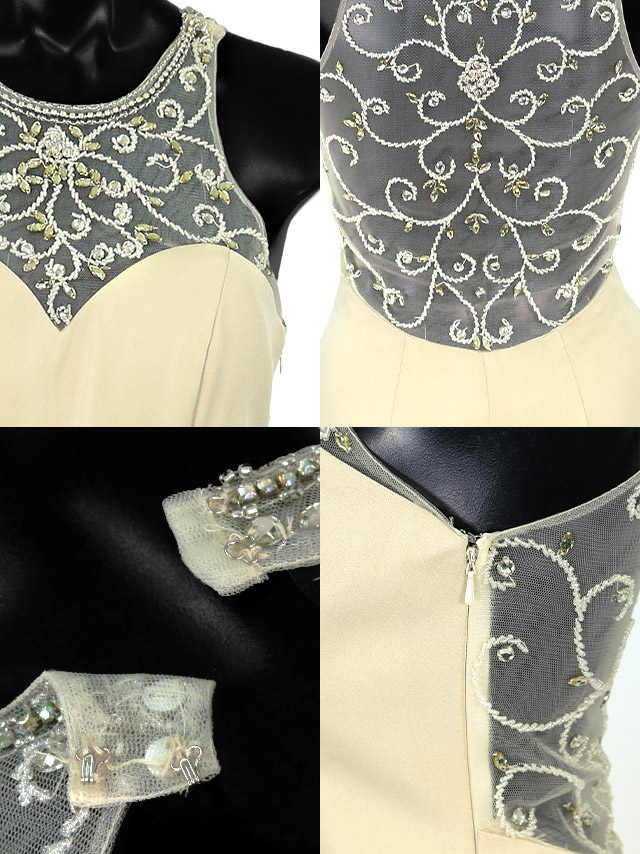 バックシースルーデザインロングインポートドレスの商品詳細1